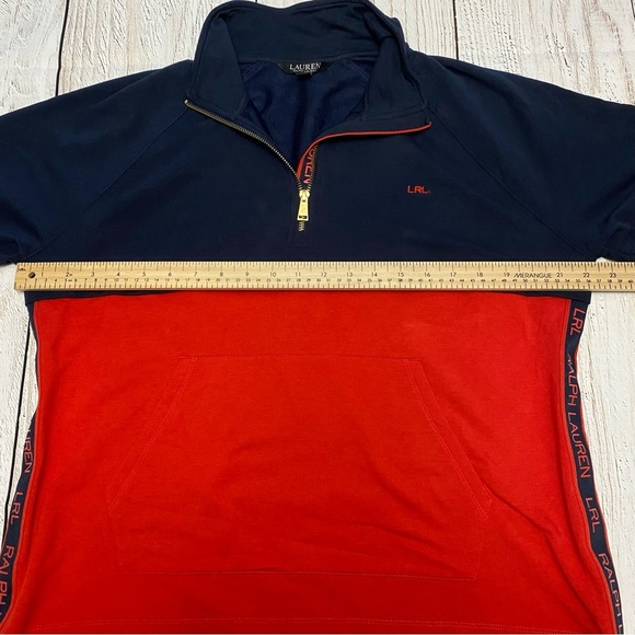 Lauren Ralph Lauren Navy and Red Zip-Up Sweater XL - Picture 7 of 10